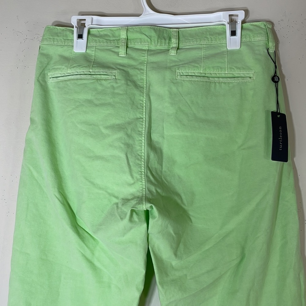 Turtleson Pima Cotton Highrise State Street Hybrid Lime Jeans. 33. NWT. - Picture 8 of 9